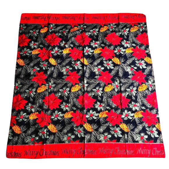 Handmade Tablecloth two sided Merry Christmas & Sage Green Toile colonial theme - Picture 1 of 9